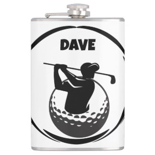 Man's Golf swing & Golf ball Flask