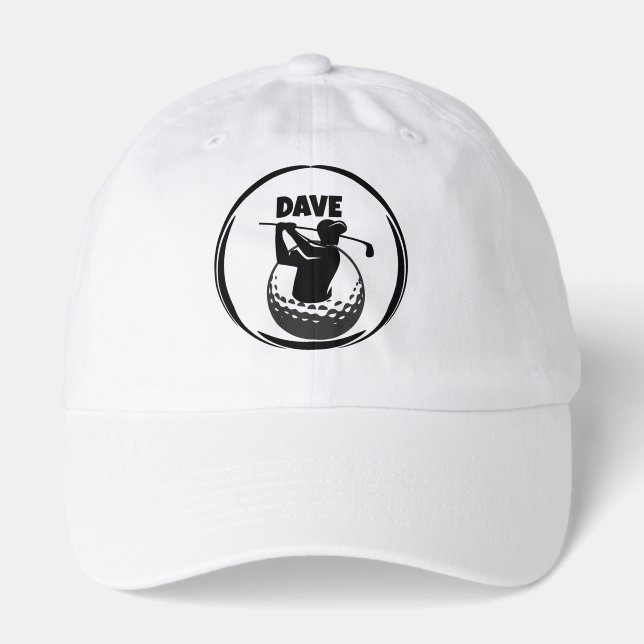 Man's Golf swing & Golf ball Hat (Front)