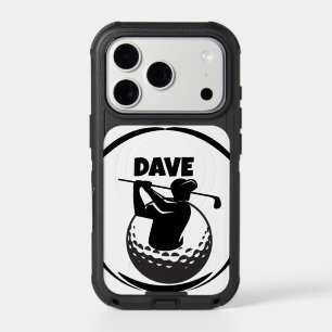 Man's Golf swing & Golf ball iPhone 17 Pro Case