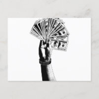 Mans hand Holding 100 dollar Bills money art