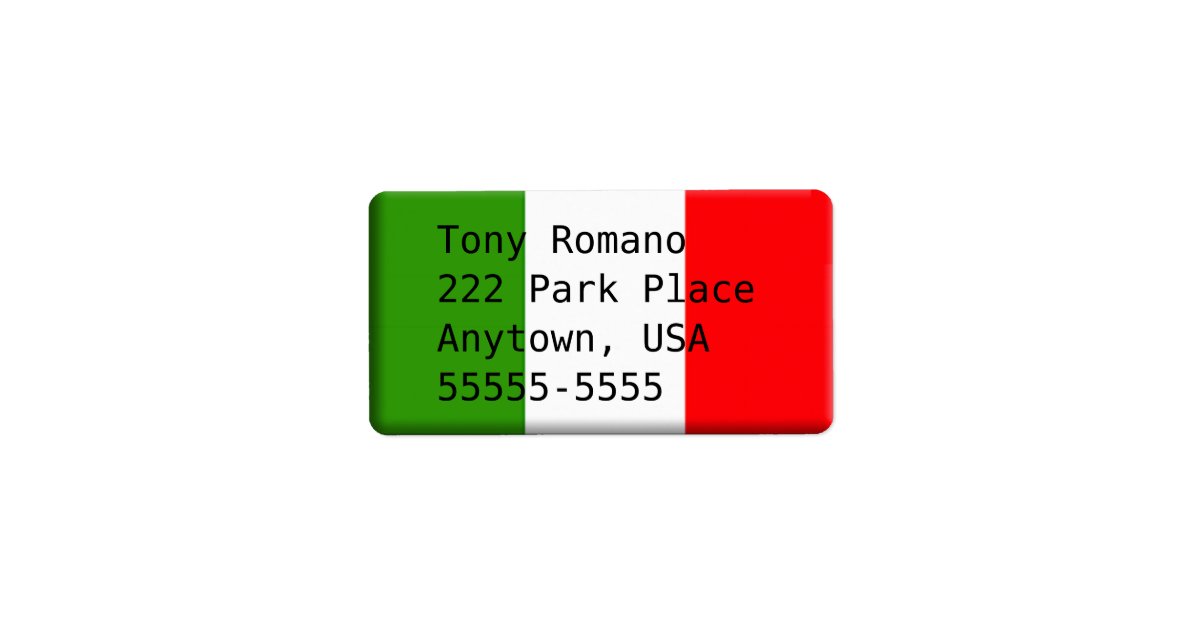 Man's Handsome Italian Address Label Template | Zazzle