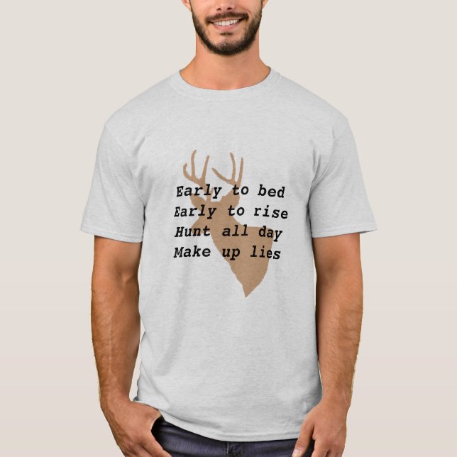 Man's Humorous Deer Hunting T-Shirt (Front)