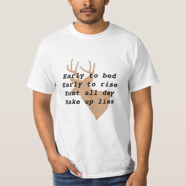 Man's Humorous Deer Hunting T-Shirt (Front)
