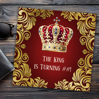 Mans King Birthday Party Invitation by InvitationCentral at Zazzle