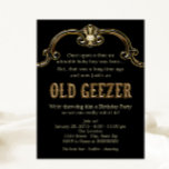 Mans Old Geezer Birthday Party Invitation at Zazzle