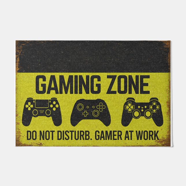 Man's Room Doormat, Gaming Zone Doormat (Front)