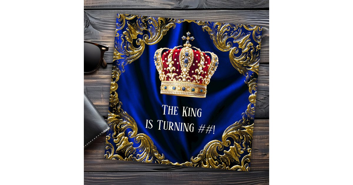 Kings Invite Mans Royal King Birthday Party Invitation | Zazzle