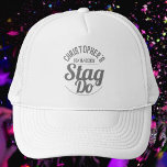 Man's Stag Do Trucker Hat<br><div class="desc">To celebrate a Stag Do. Designed for someone who is having a "Stag Do"! Men's hat with the date of the celebration. Stag Do hat. Add the name of the person whose party it is. Stag Do Celebration Party cap.</div>