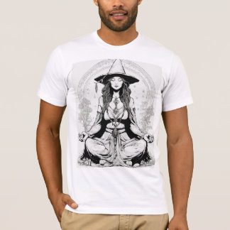 Man's T-Shirt Oval Horror Print