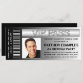 Mans Ticket Birthday Party Invitation (Front/Back)