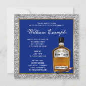 Mans Whiskey Aged To Perfection Birthday Party Invitation (Back)