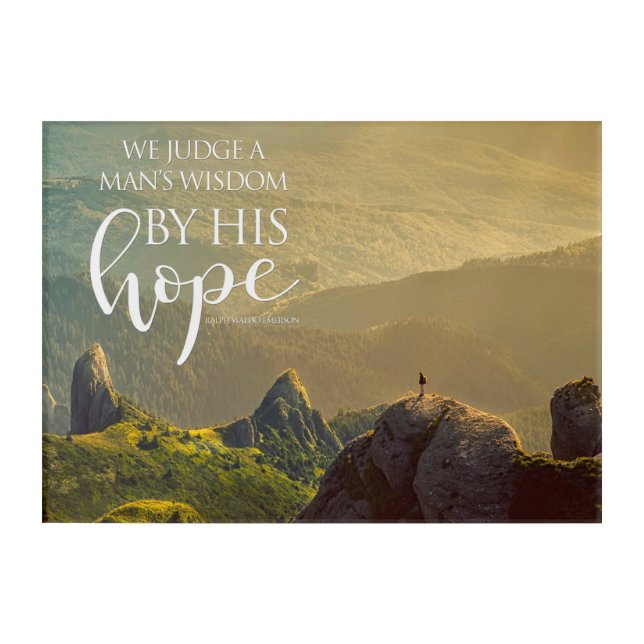 Man's Wisdom Acrylic Print (Front)