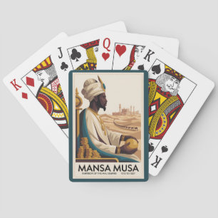 Mansa Musa Mali Empire African King Illustration Poker Cards
