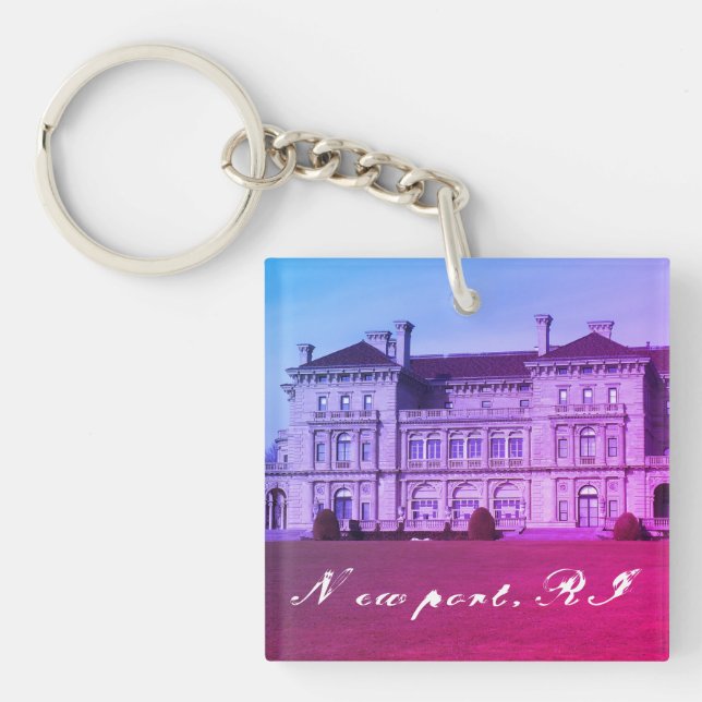 Mansion Newport, Rhode Island - Ocean Estate Keychain (Front)