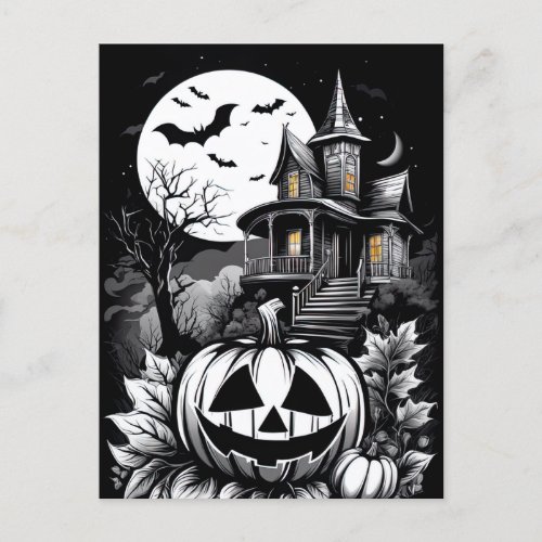 Mansion of Shadows Halloween Chills Postcard