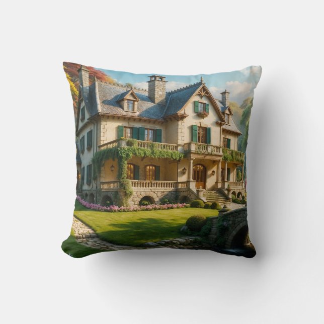 Mansion of the Perfect Captured Moment Throw Pillow (Front)