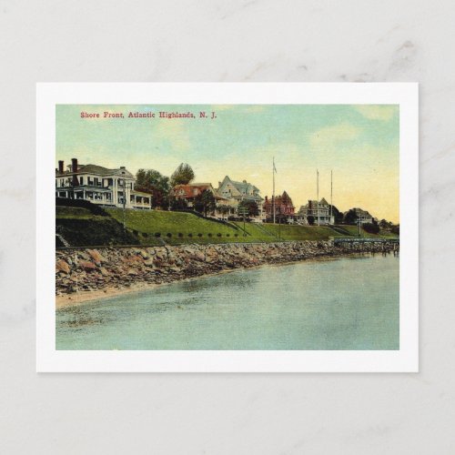 Mansions Highlands New Jersey Vintage Postcard
