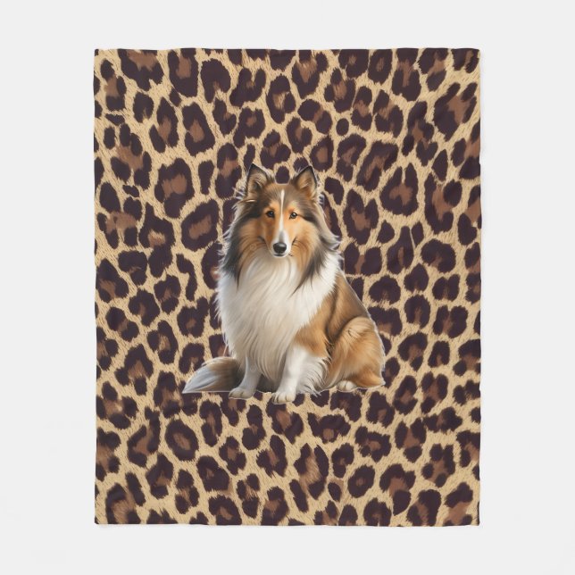 Manta de rough collie fleece blanket (Front)