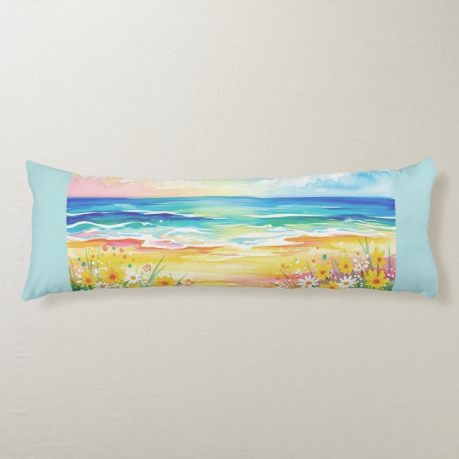 Manta playa de mi vida  body pillow (Front)