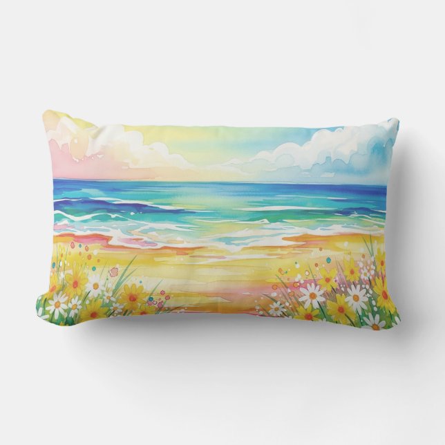 Manta playa de mi vida  lumbar pillow (Front)