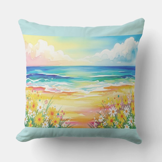 Manta playa de mi vida  throw pillow (Front)