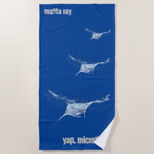 Manta ray beach towel