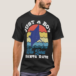 Manta Ray Boy Stingray Fish Mantas Ocean Biologist T-Shirt
