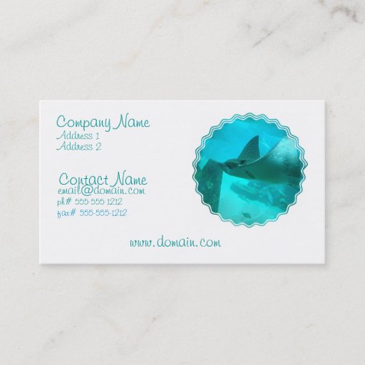 Customizable Manta Ray Business Card