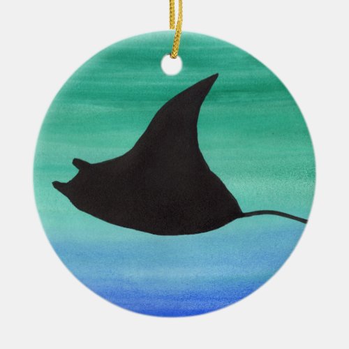 Manta Ray Ceramic Ornament