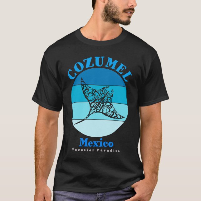 Manta Ray Cozumel Mexico Ocean T-Shirt (Front)