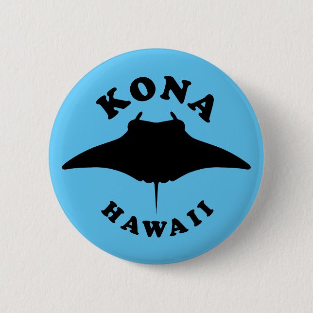 Manta Ray Diving in Kona, Hawaii Button (Front)