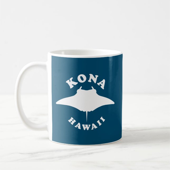 Manta Ray Diving in Kona, Hawaii Coffee Mug (Left)