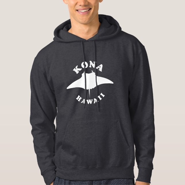 Manta Ray Diving in Kona, Hawaii Hoodie (Front)