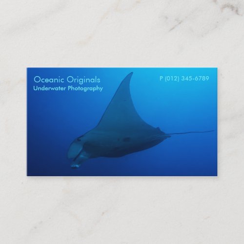 Manta Ray in the Coral Sea Business Card