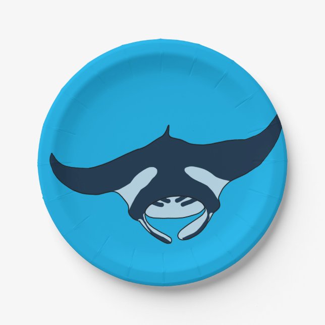 Manta Ray Paper Plates (Front)
