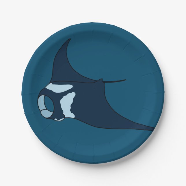 Manta Ray Paper Plates (Front)
