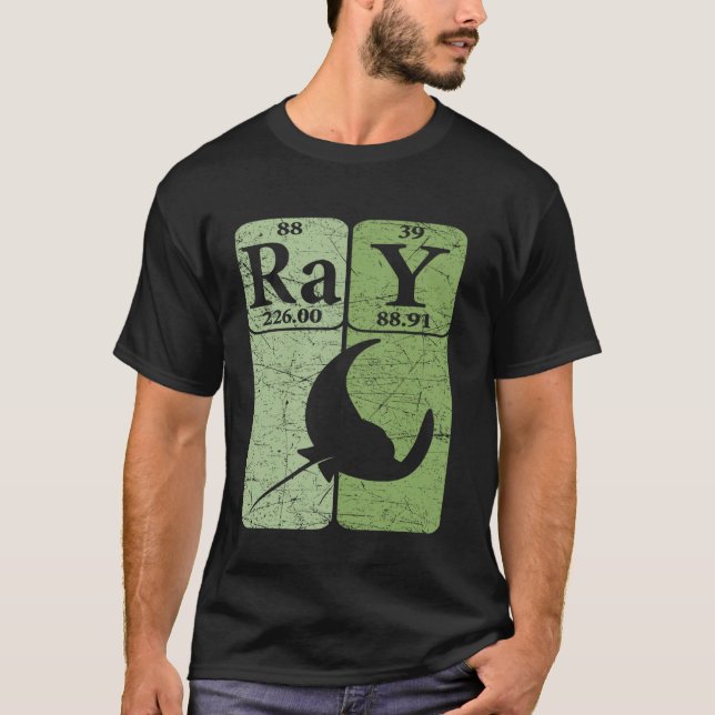 Manta Ray Periodic Table Elements Stingray T-Shirt (Front)
