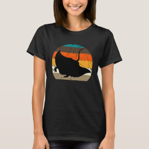 Manta Ray Retro Vintage Stingray Fish Ocean Biolog T-Shirt