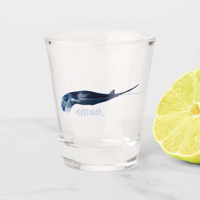 Manta Ray Shot Glass (Front)