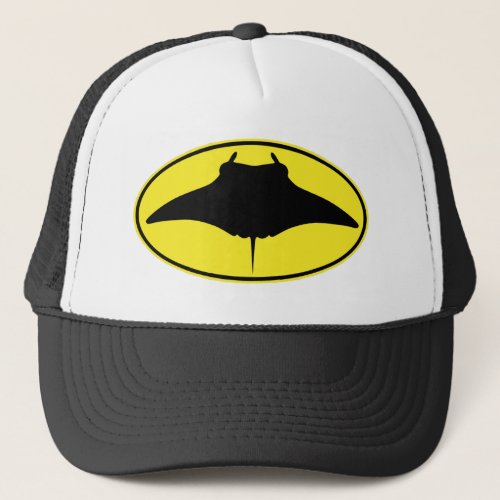 Manta Ray Silhouette Logo Trucker Hat