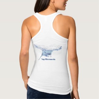 Manta ray silhouette tank top