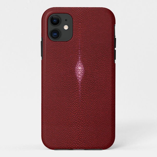 MANTA RAY TEXTURED RUBY RED iPHONE 5 CASE (Back)