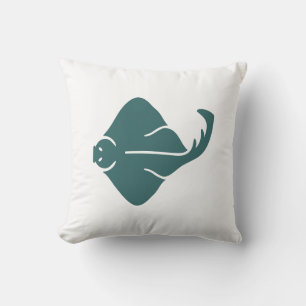 Manta Ray Throw Pillow