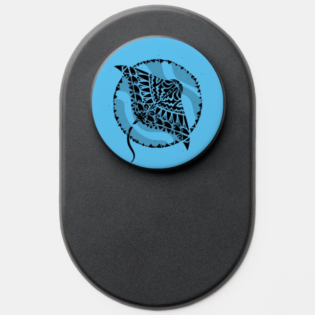 Manta Ray Tribal Tattoo Style PopSocket (Popsocket)