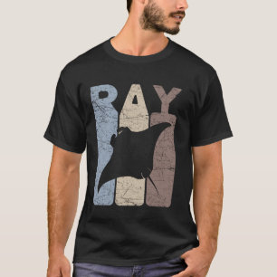 Manta Ray Vintage Stingray Retro Oceanology T-Shirt