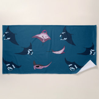Manta Rays Beach Towel