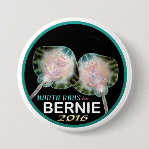 Manta Rays for Bernie Button