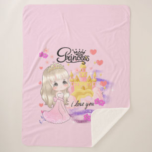 Manta sherpa princess blanket