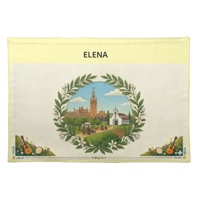 Mantel individual de tela cloth placemat (Front)