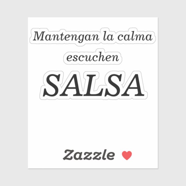 Mantengan la calma sticker (Sheet)